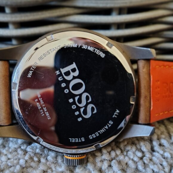 Men's Chronograph Leather Strap Paris Dial Quartz Watch - Picture 2 of 5